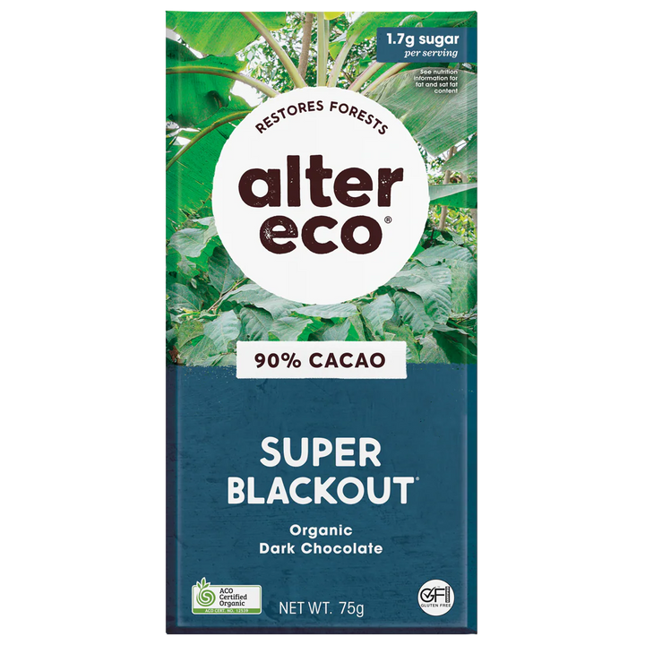 Alter Eco Organic Dark Chocolate Super Blackout 75g