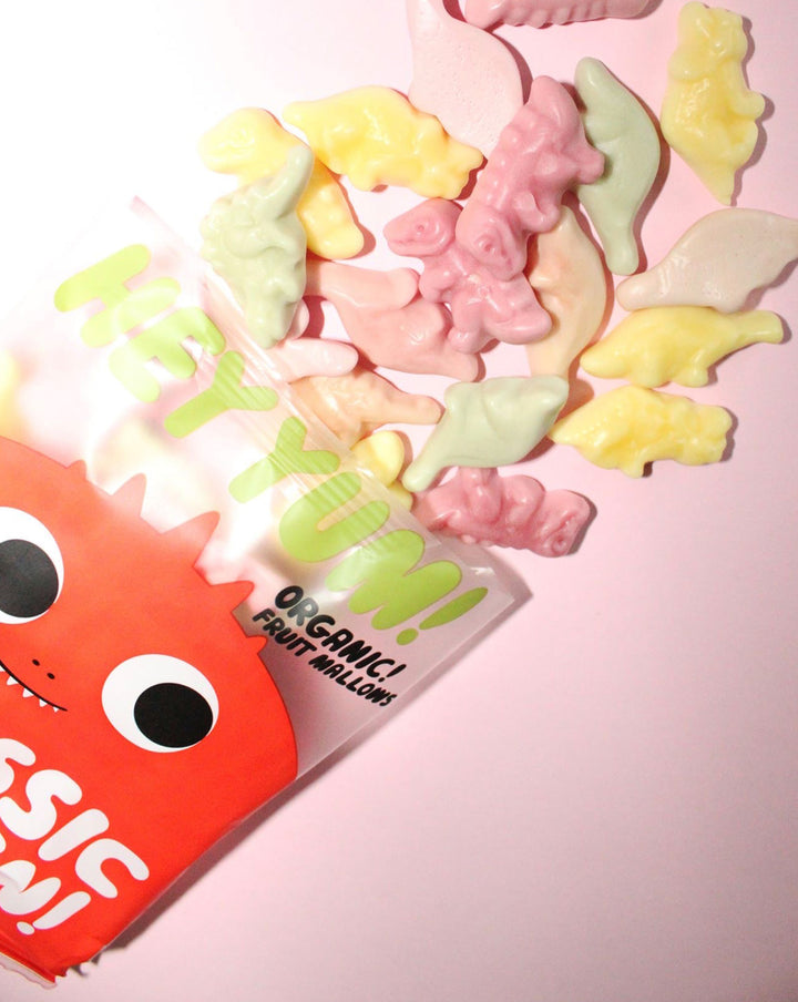 Hey Yum Triassic Garden Organic Fruit Mallow Lollies 50g