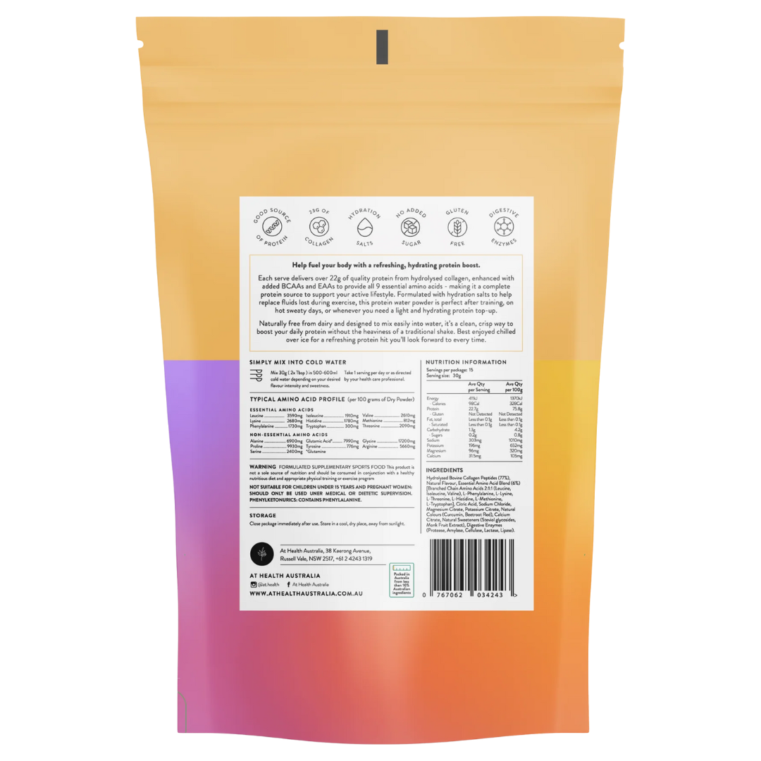 At Health Protein Water With Collagen Passion Mango 450g