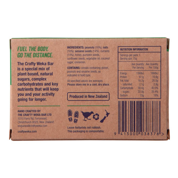Crafty Weka Original Muesli Bar 75g