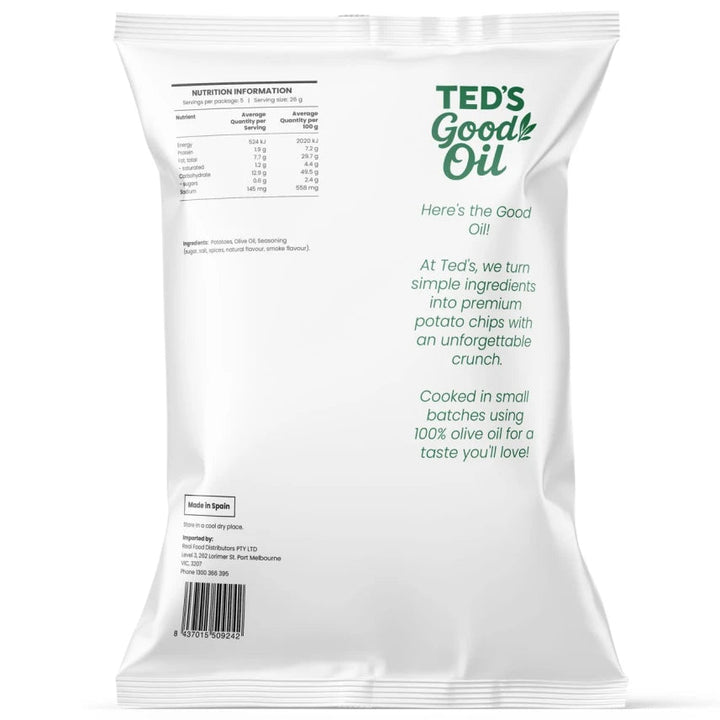 Ted's Good Olive Oil Potato Chips Bbq 130g