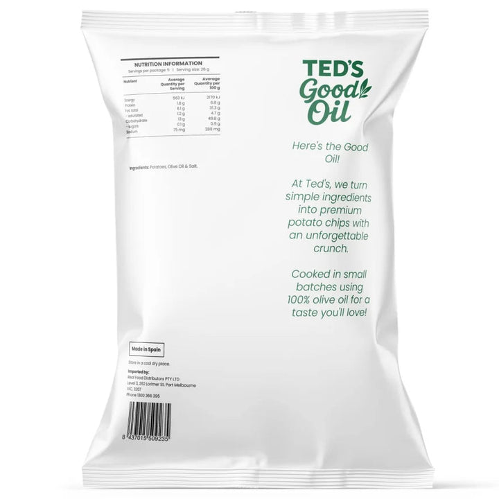 Ted's Good Olive Oil Potato Chips Sea Salt 130g