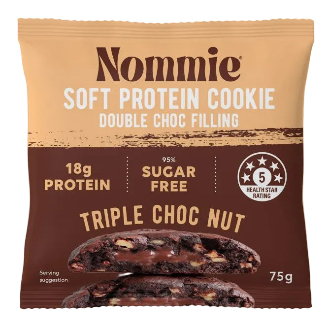 Nommie Protein Cookie Triple Choc Nut 75g