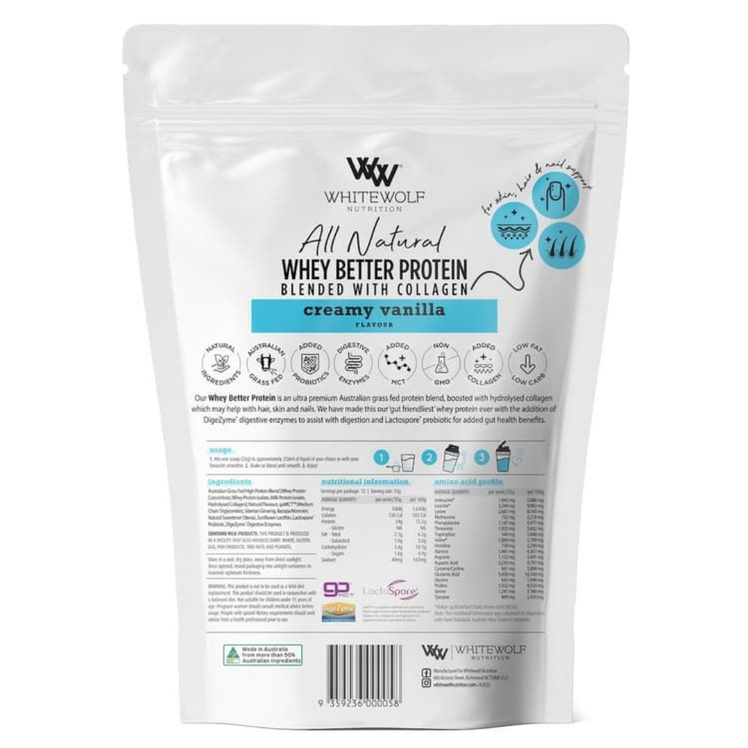 White Wolf Nutrition Whey Better Protein Creamy Vanilla 396g