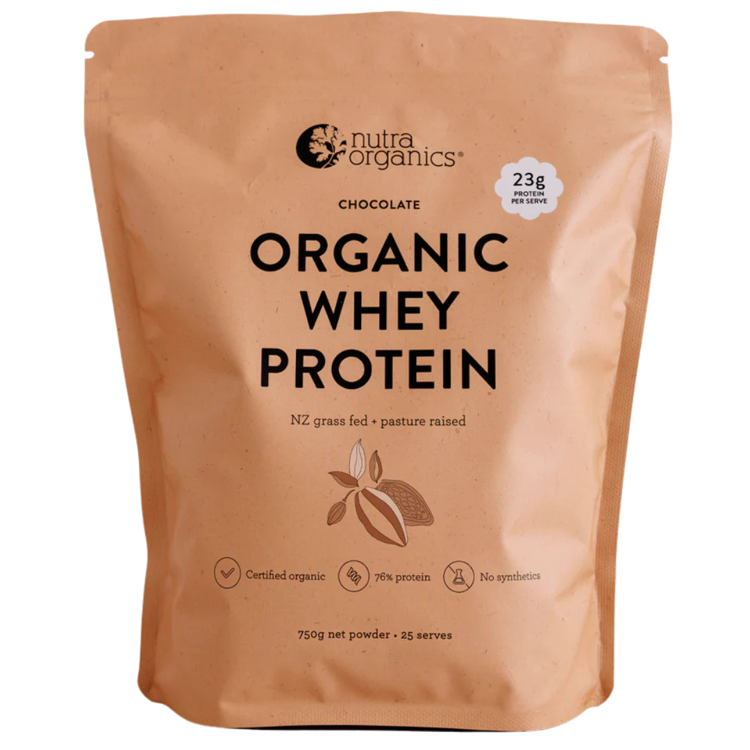 Nutra Organics Organic Whey Protein Chocolate 750g